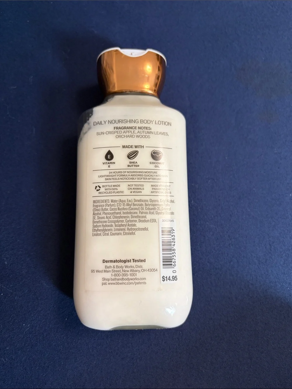 Bath & Body Works Sweater Weather Body Lotion - Blue & Gold